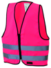 Refleksvest m/glidelås. Rosa - CE godkjent Str. XS= 4-6 år