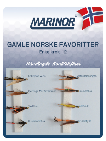 Bilde av Fluesett Gamle Norske Favoritter 8-pk