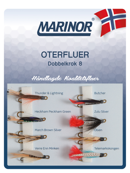 Bilde av Fluesett Oterfluer 8-pk