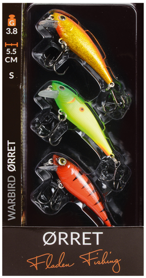Bilde av Wobbler-sett Strong Ørret 3-pk - 3,8g. 55mm. Fladen