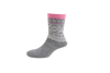 High-Tech sokk grå/rosa - M/Sætesdalsmønster. Str 36-40. Safa