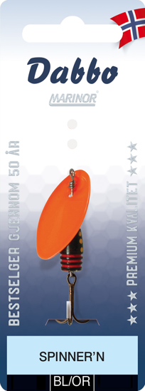 Dabbo Spinner`n BL/OR - 9gr. Sort/orange