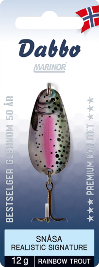 Snåsa Realistic Signature - 12g. Rainbow Trout. VMC-krok. Dabbo
