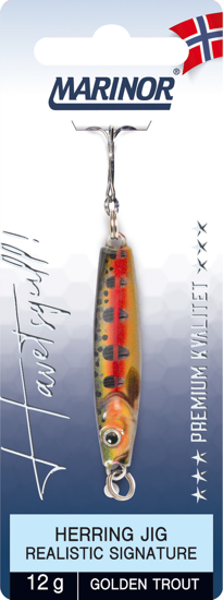 Herring Jig Realistic Signature - 12g. Golden Trout. VMC-krok. Marinor