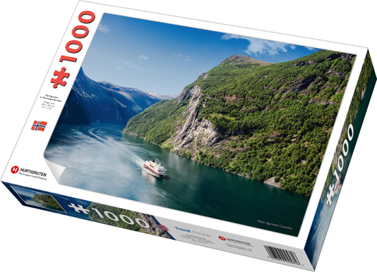 Puslespill Hurtigruten i Geirangerfjorden