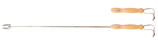 Grillpinne m/treskaft teleskop