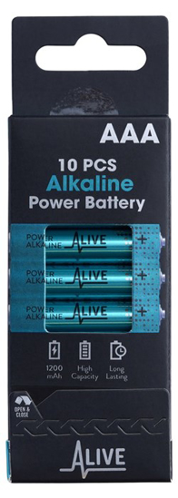 Batteri Alkaline AAA - LR03. 10-pk