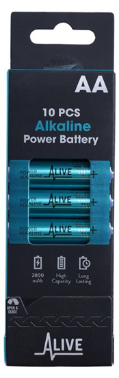 Batteri Alkaline AA - LR6. 10-pk