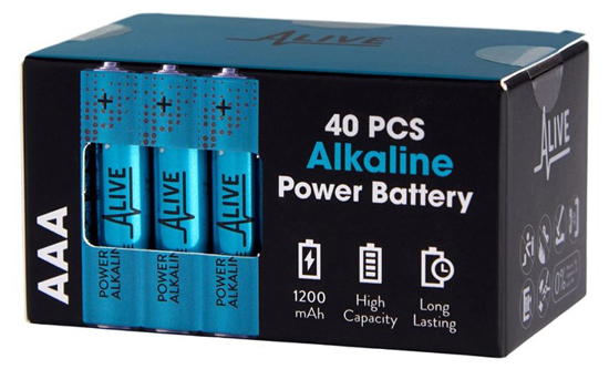 Batteri Alkaline AAA - LR03. 40-pk