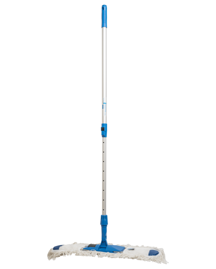 Bilde av Teleskopmopp komplett - 40 cm. M/fotpedal 20% microfiber. Norgesmoppen