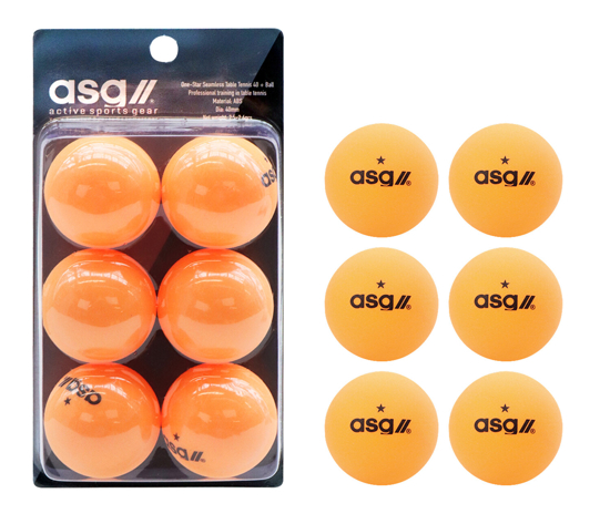 Bordtennis baller Pro 6-pk - Oransje. ASG