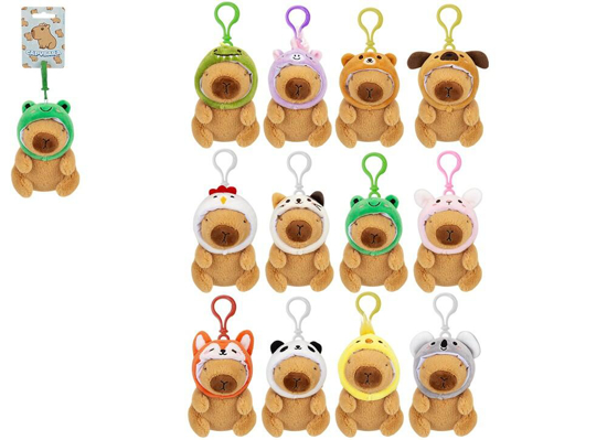 Capybara i plysj med Clip-On Ass
