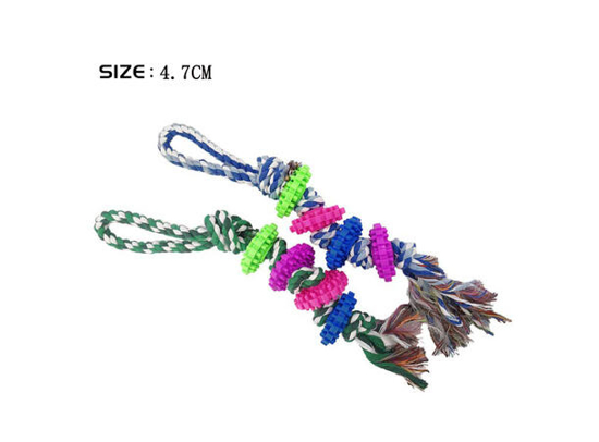 Biteleke ringer på tau. For hund