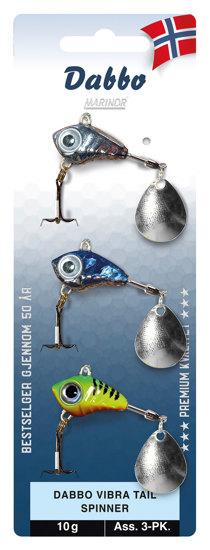 Vibra tail spinner 3-pk. Ass. Dabbo