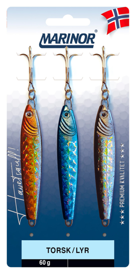 Torsk/lyr sluksett 3-pk - 28g. Marinor