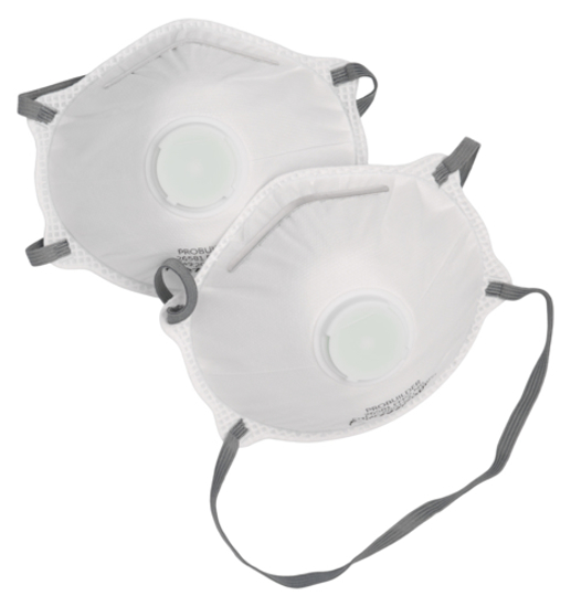Støvmaske m/ventil 2-pk. FFP2