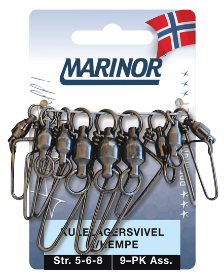 Kulelagersvivel m/hempe 9-pk. Ass. Marinor