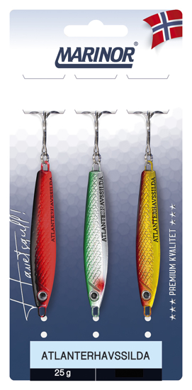 Sluksett Atlanterhavssilda Ass 3-pk - 25g. Marinor