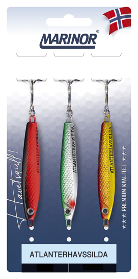 Sluksett Atlanterhavssilda Ass 3-pk - 60g.  Marinor